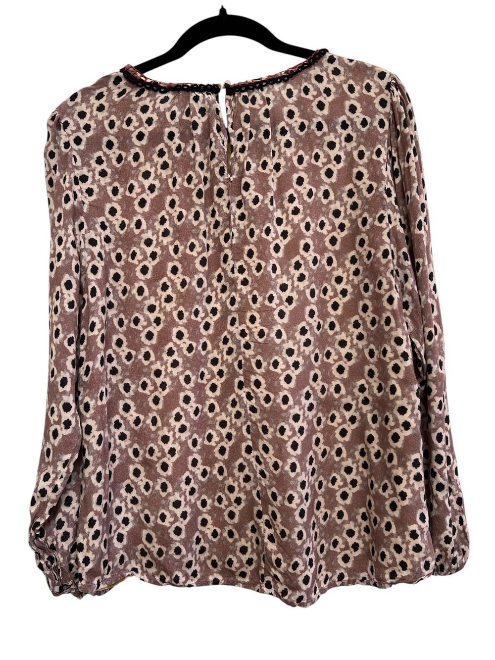 Anthropologie BI-NK Dorette Floral Mixed Print Balloon Sleeve Blouse M Boho - Picture 3 of 6
